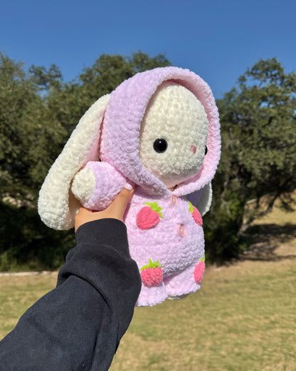 Jumbo Strawberry Pajama Bunny Plushie